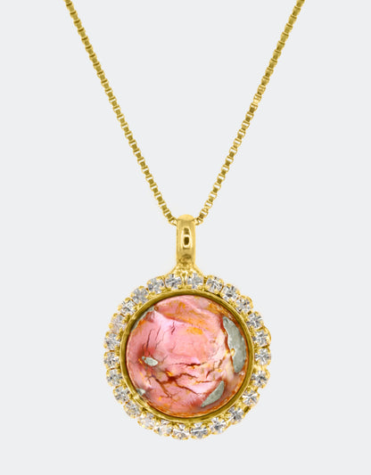 pink pendant necklace a meaning gift jewellery for her