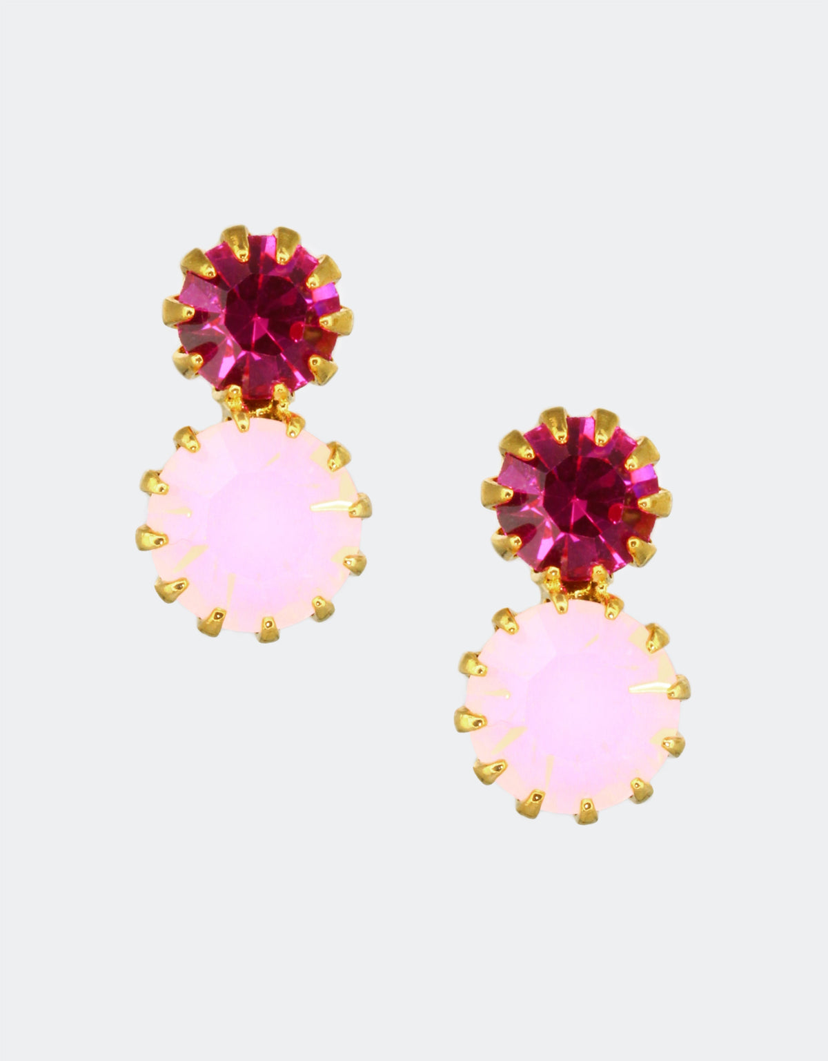 pink colour prom earrings for satin and chiffon prom gowns