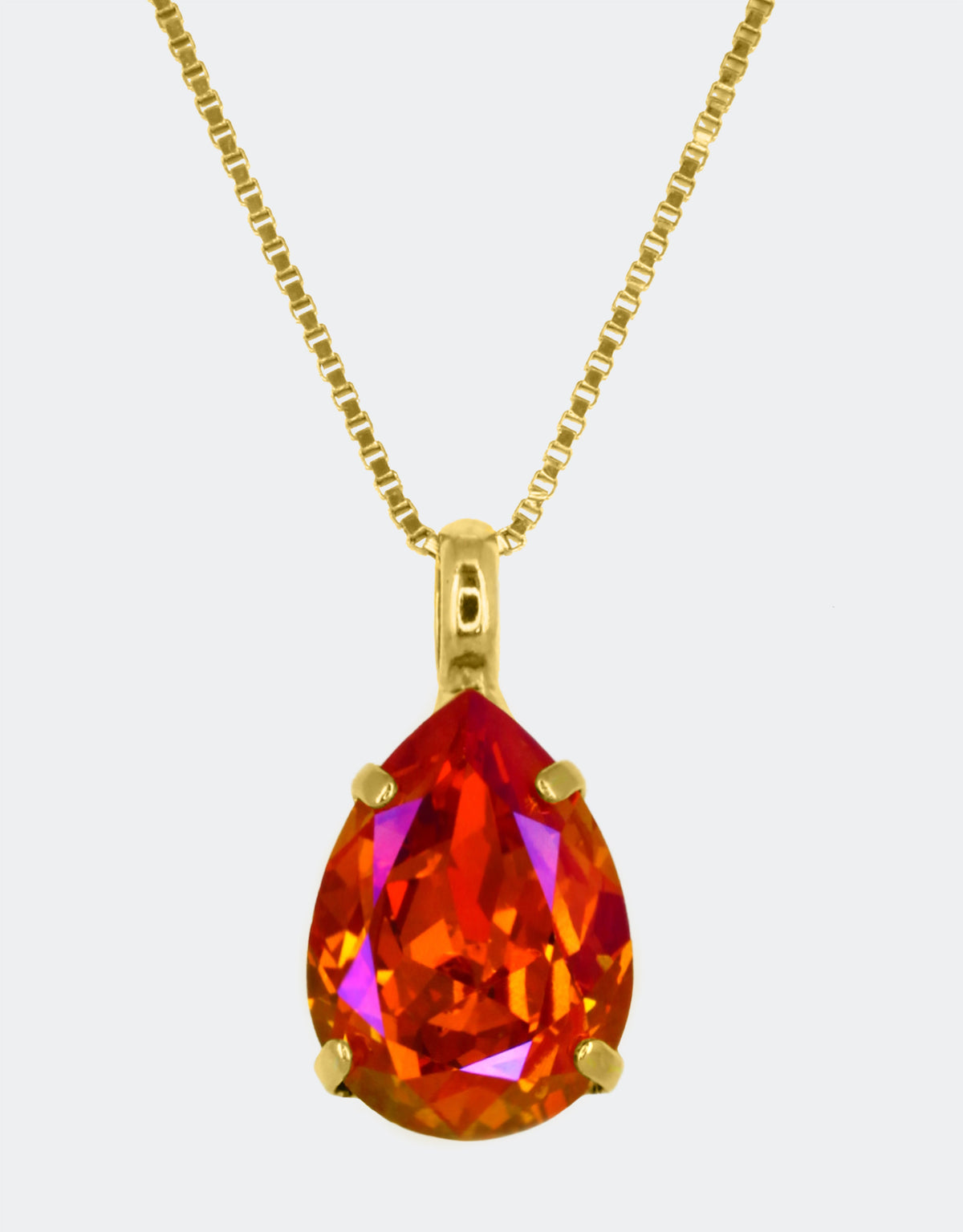 mini pear shape pink rosetta pendant can be paired with rosetta studs