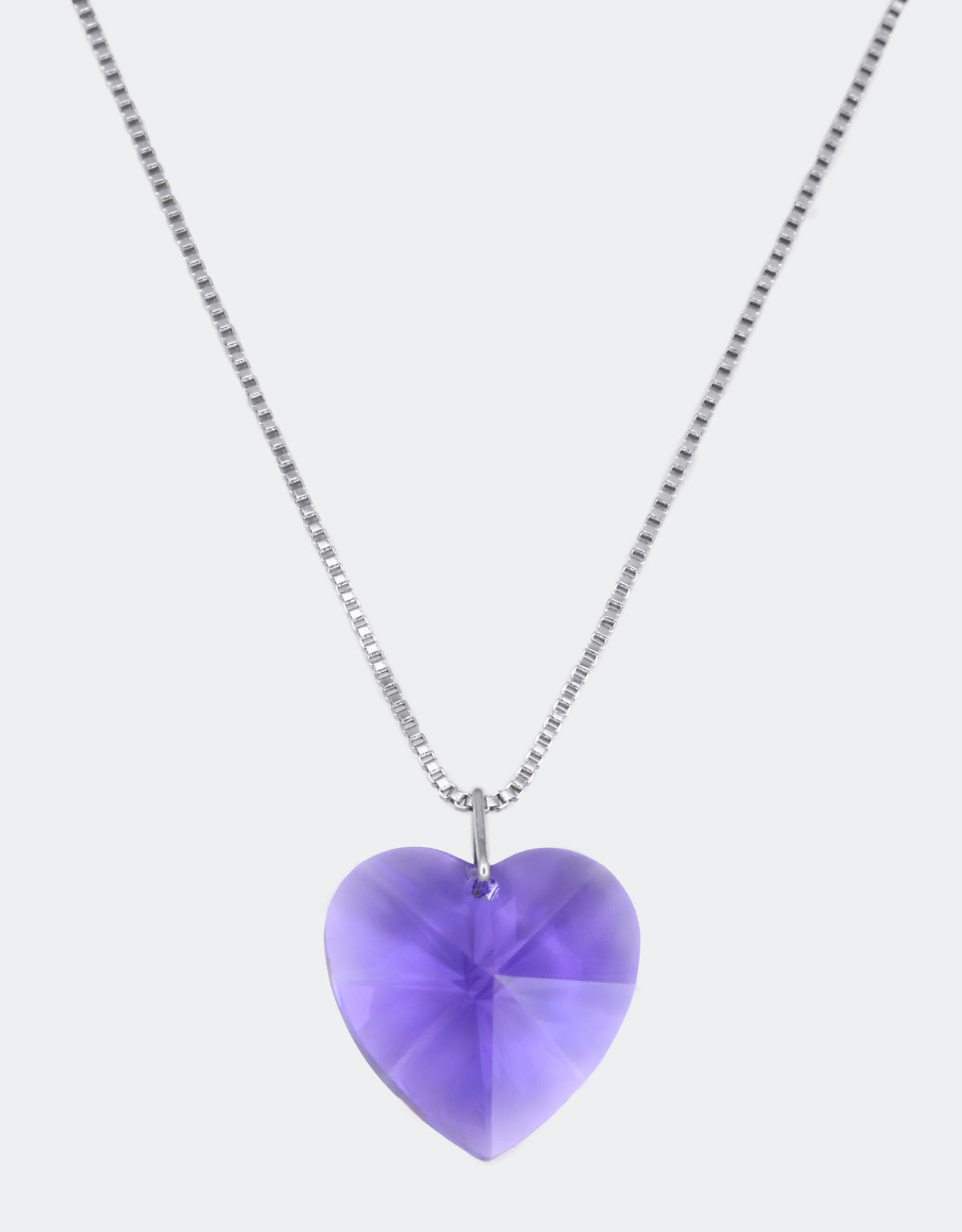 purple heart necklace, paris inspired romantic jewellery for valentines day gifitng
