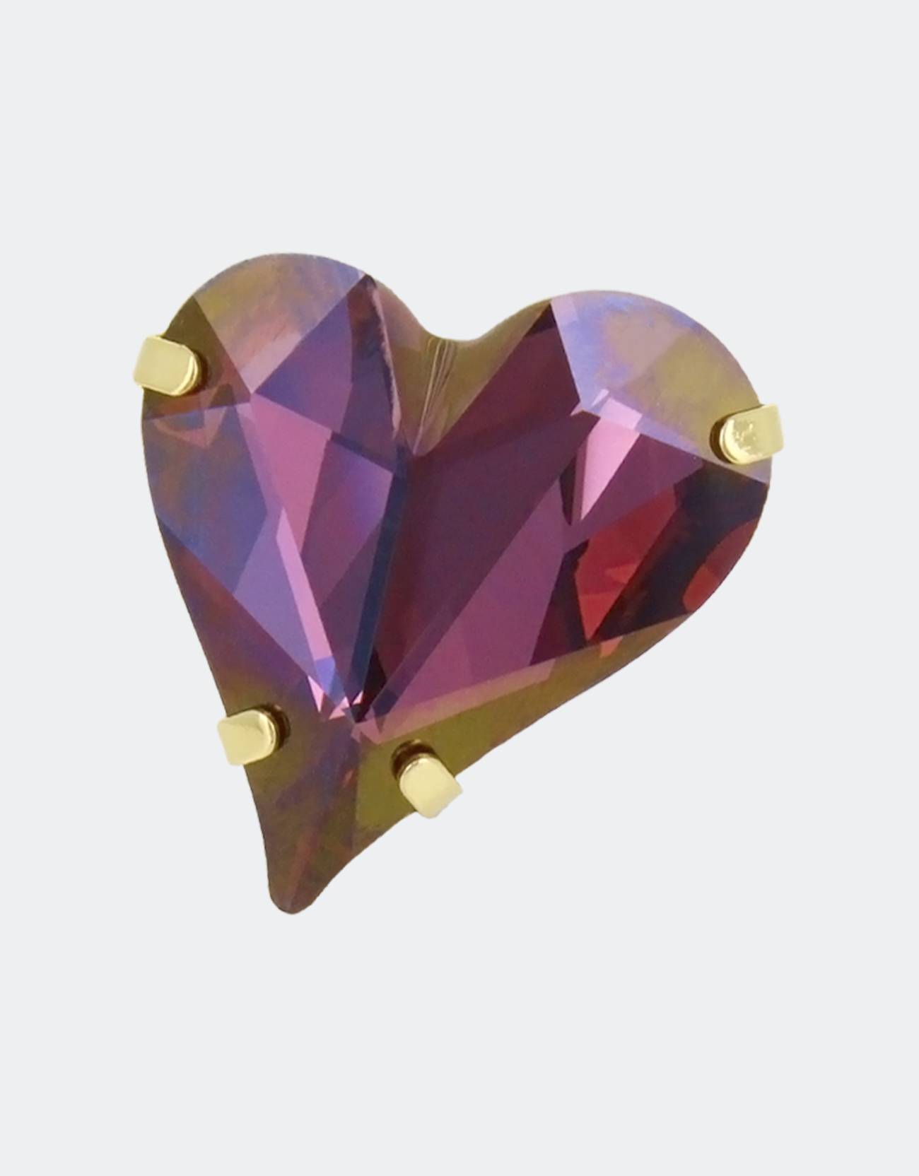 a classy valentines gift for your boyfriend purple crystal lapel pin in heart shape