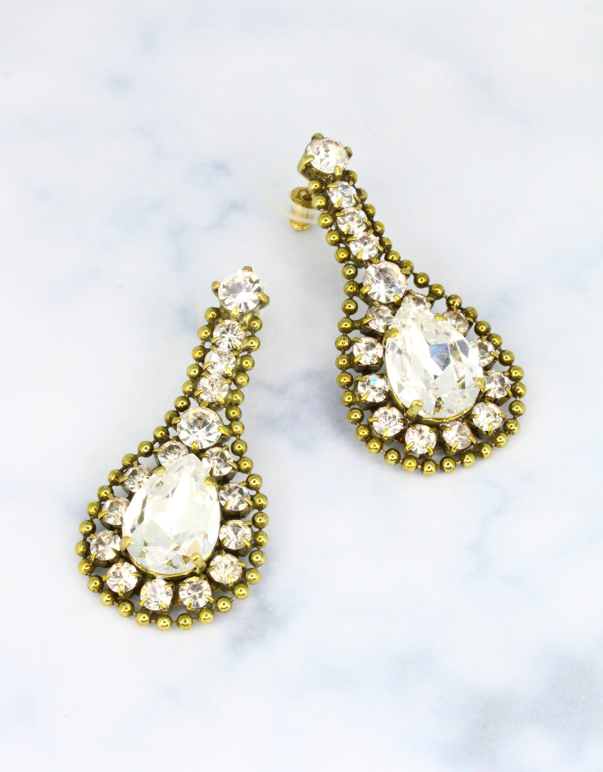 royal bridal earrings in drop style for european brides