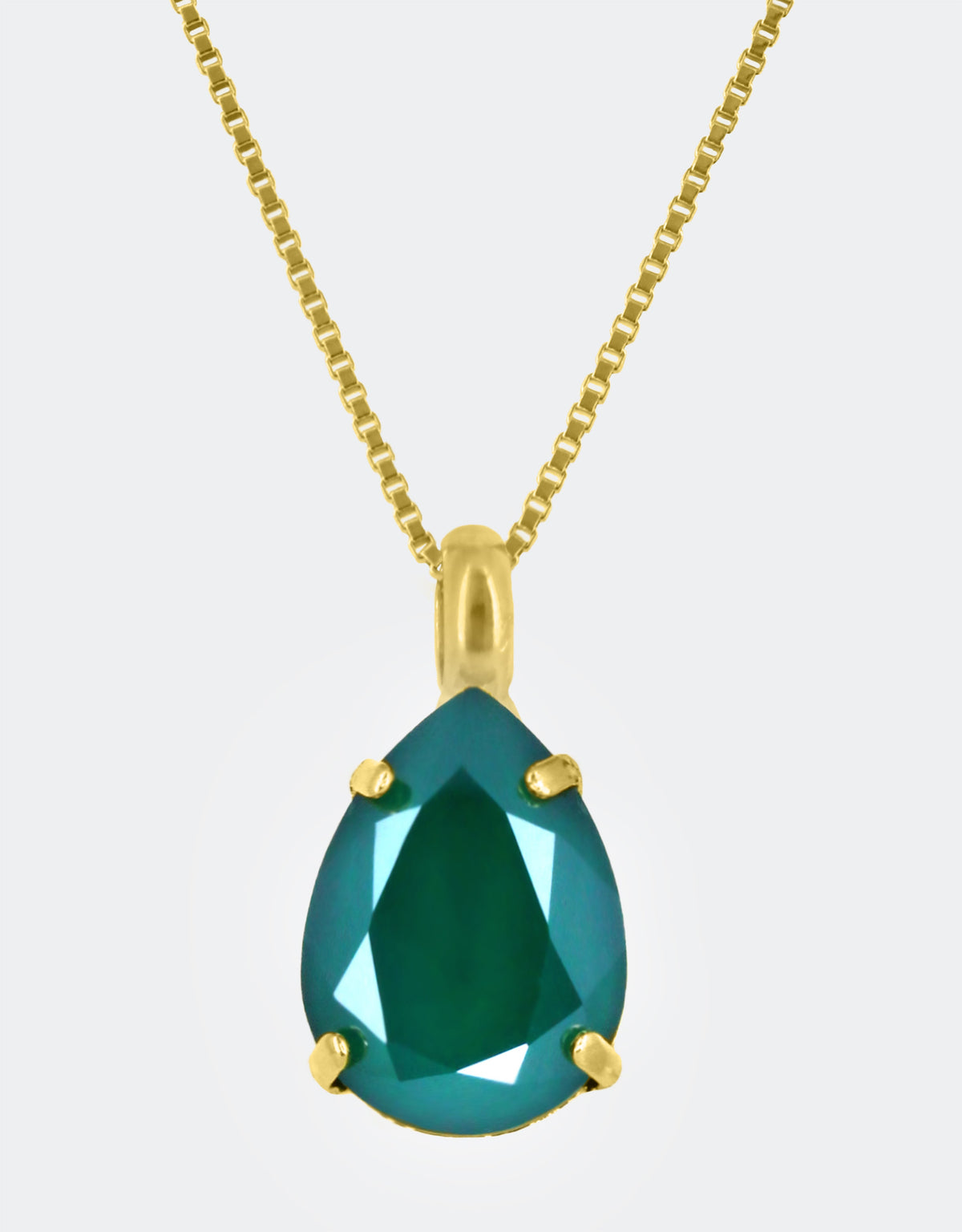 royal emerald pendant a luxury crystal jewellery by selene crystal