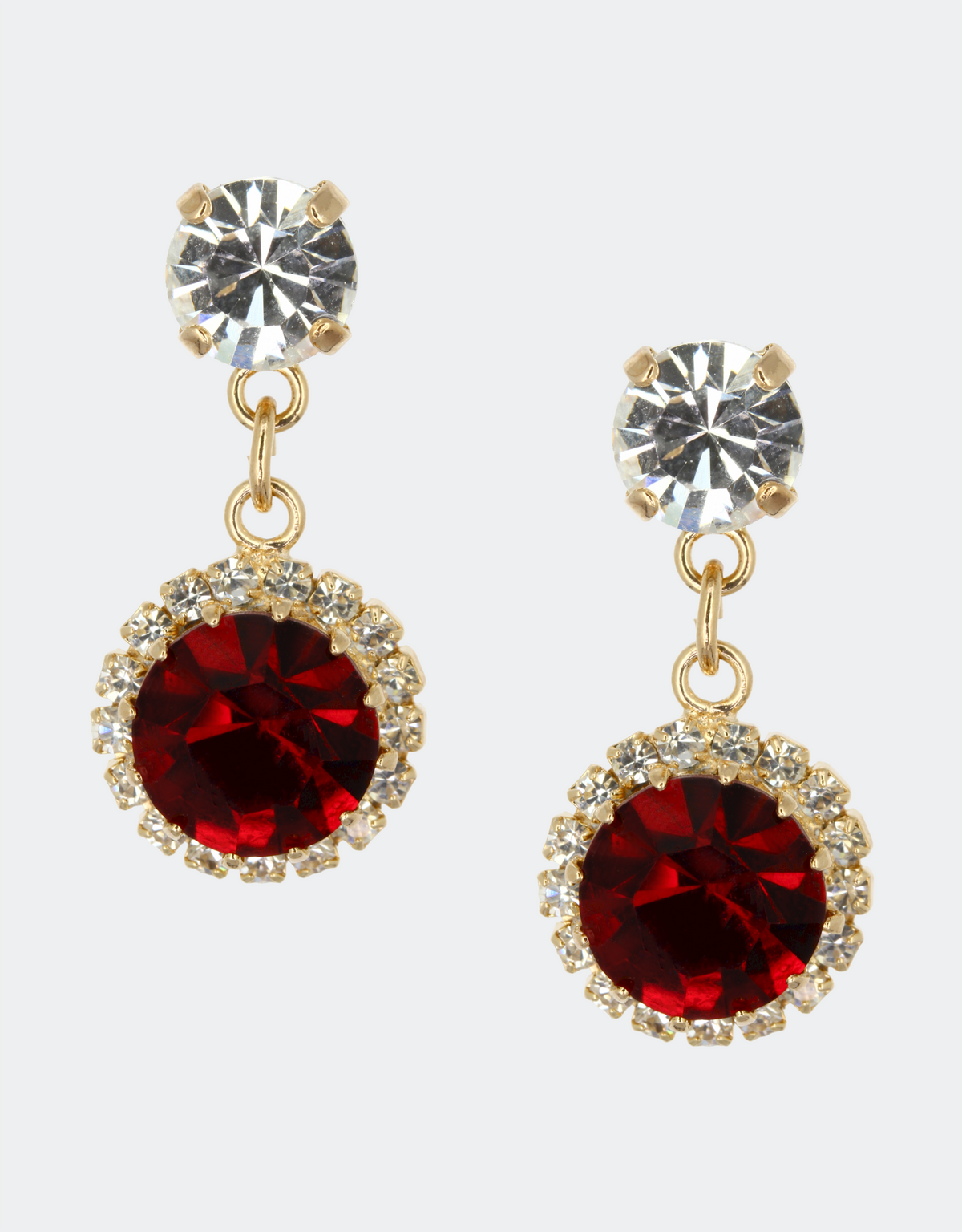 ruby red earrings for black gowns