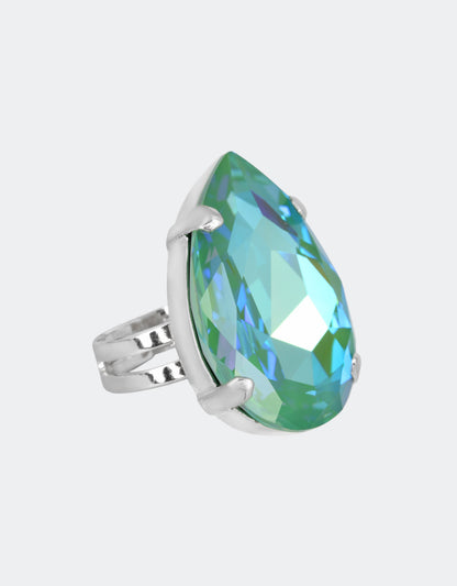 seas green crystal ring a unique and glamorous gift for women