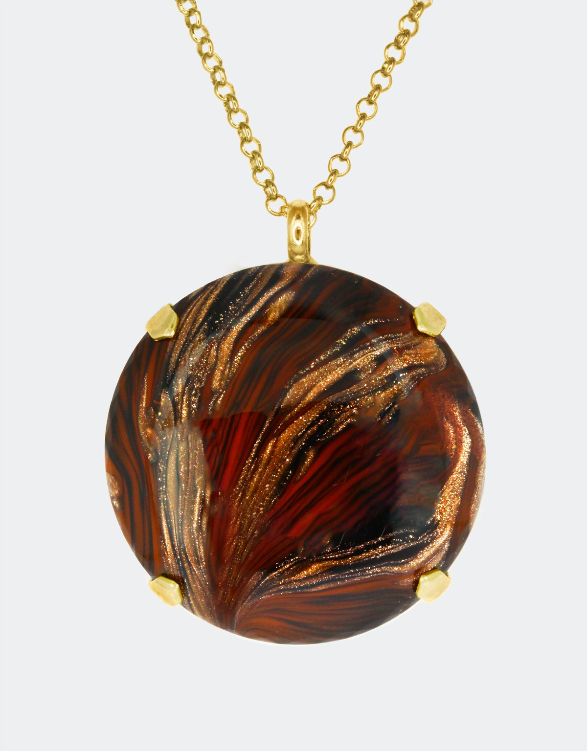 selene crystal brown crystal pendant an autumn jewellery