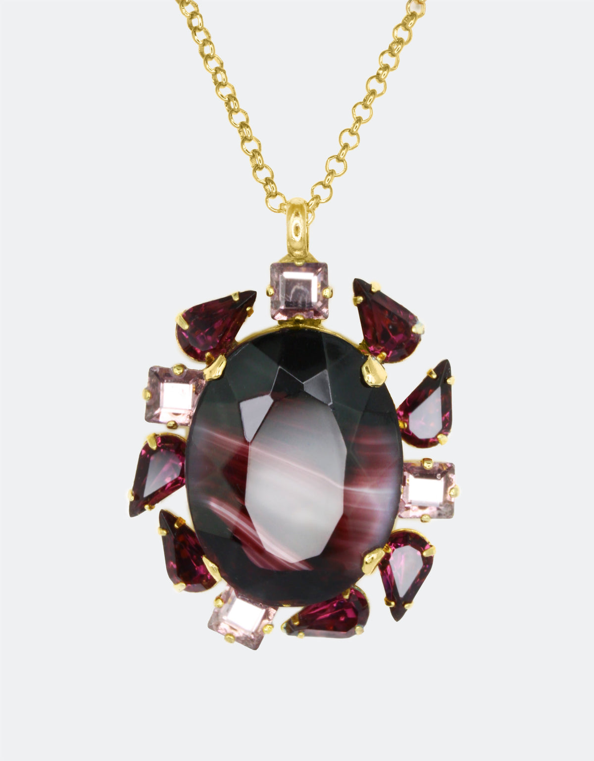 selene crystal art deco statement pendant for women