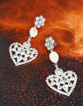 selene crystal gifting jewellery, chic silver earrings
