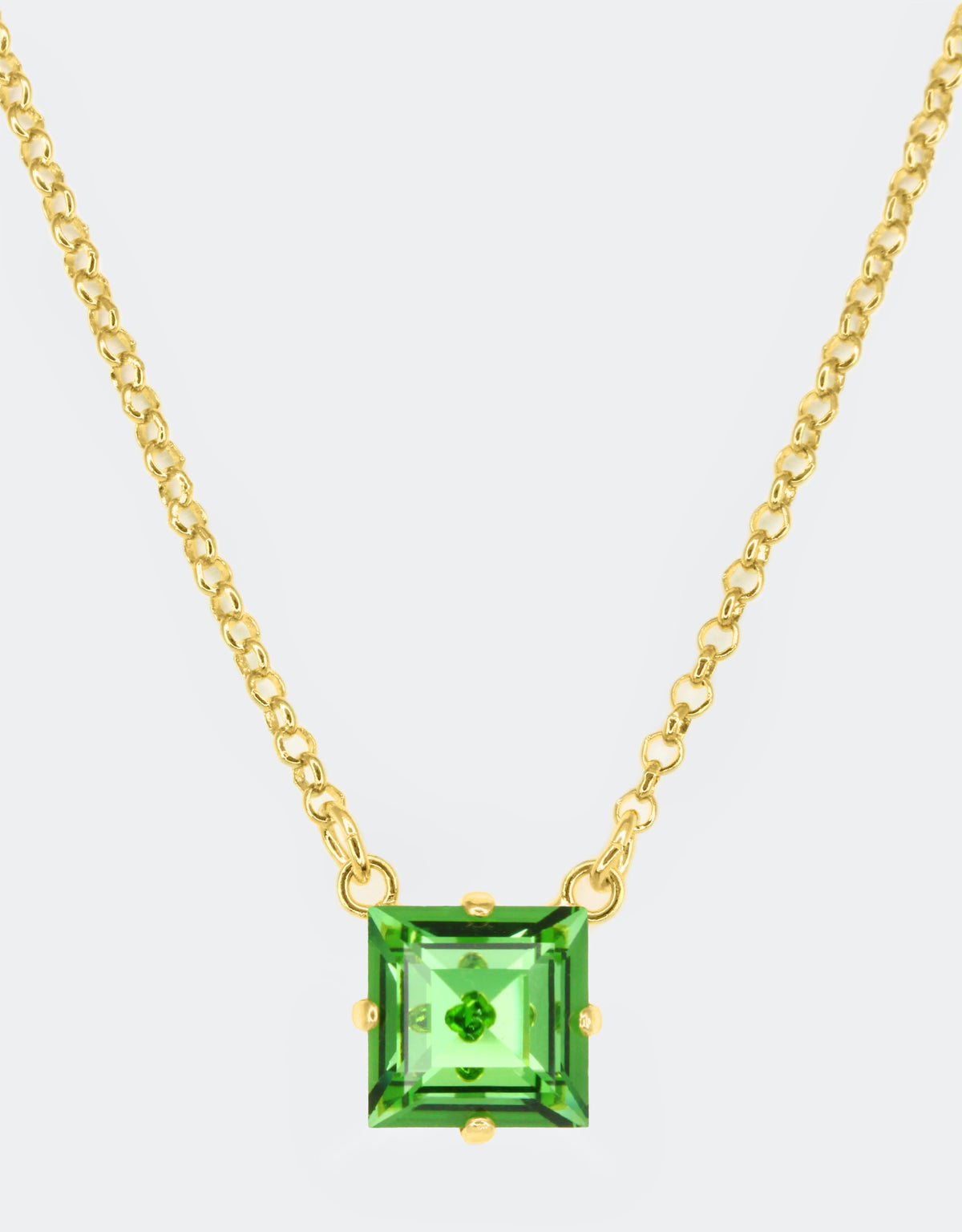 green crystal pendant for women by selene crystal