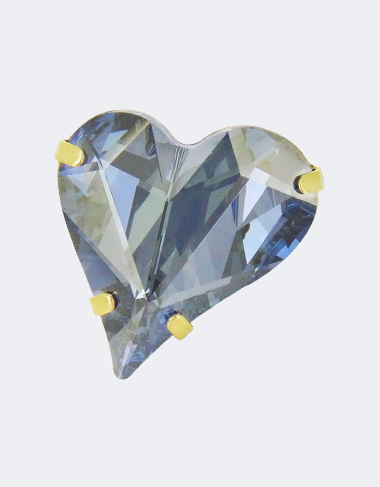 selene crystal heart shape lapel pin 