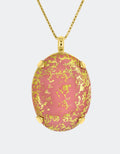 selene crystal long chain cabochon pendant a unique london artisan necklace jewellery