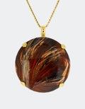 selene crystal murano style necklace with long chain