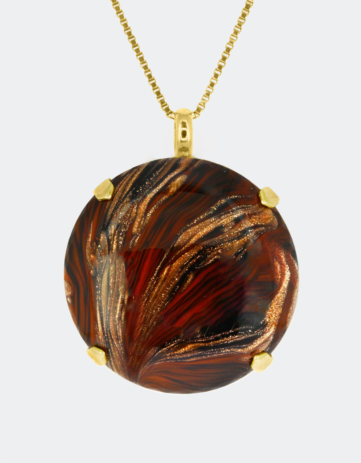 selene crystal murano style necklace with long chain