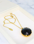 golden chain evening party crystal necklace for women