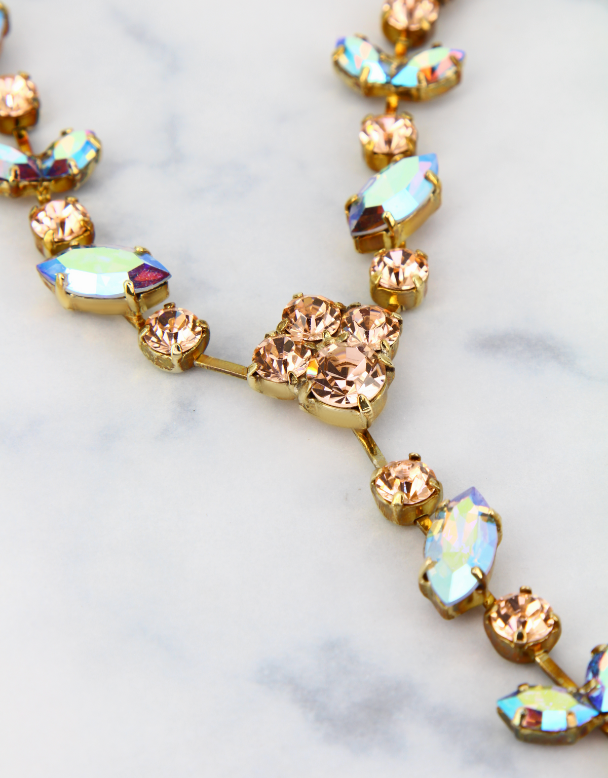 selene crystal party necklace for women