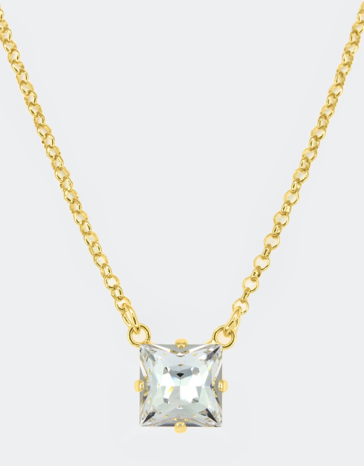 selene crystal princess cut crystal pendant