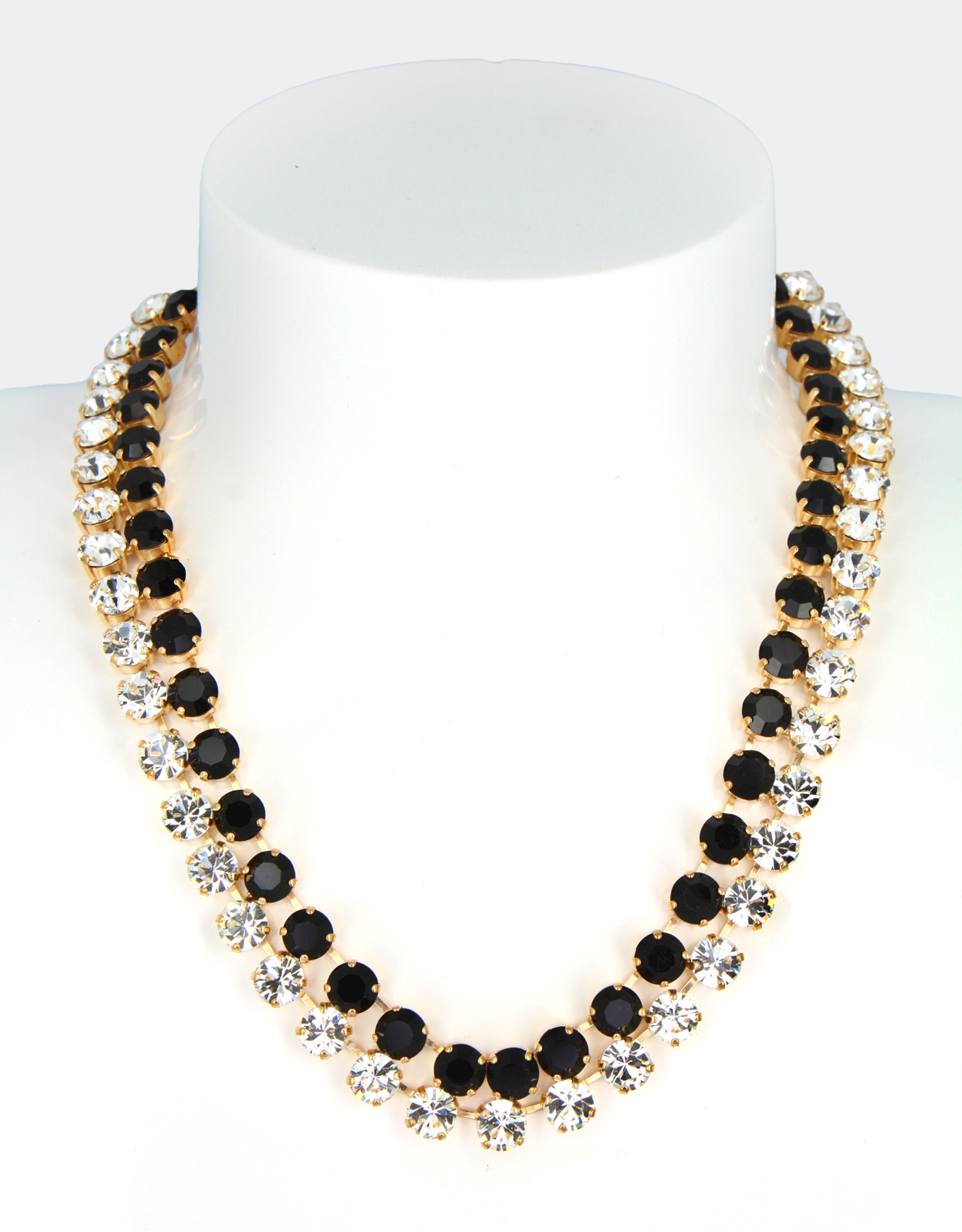 selene crystal's two tone crystal necklace for women