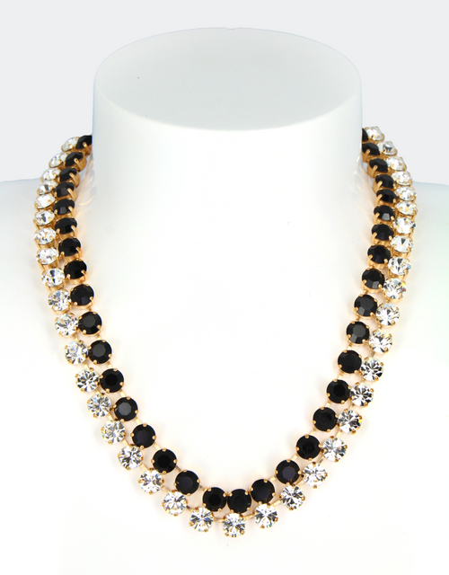 selene crystal's two tone crystal necklace for women