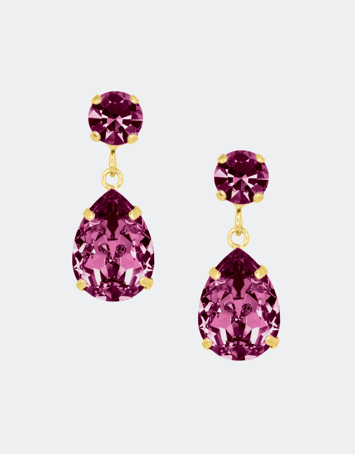 selene crystal wine dangle earrings, a chic designer jewellery piece