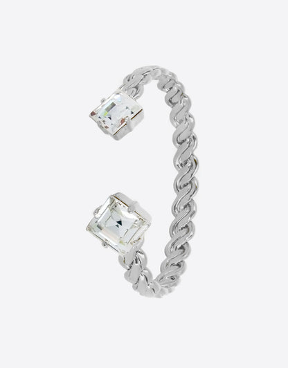 silver bracelet a minimal jewellery by selene crystal