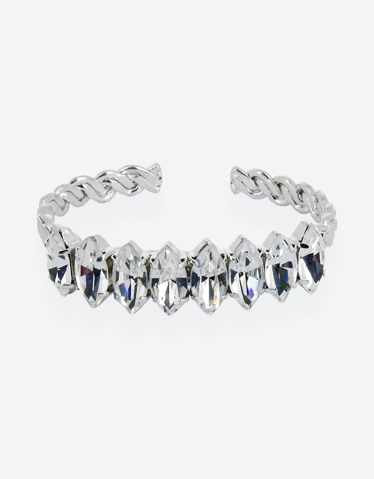 silver crystal bracelets for cocktail events high end luxurious parties
