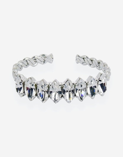 silver crystal bracelets for cocktail events high end luxurious parties