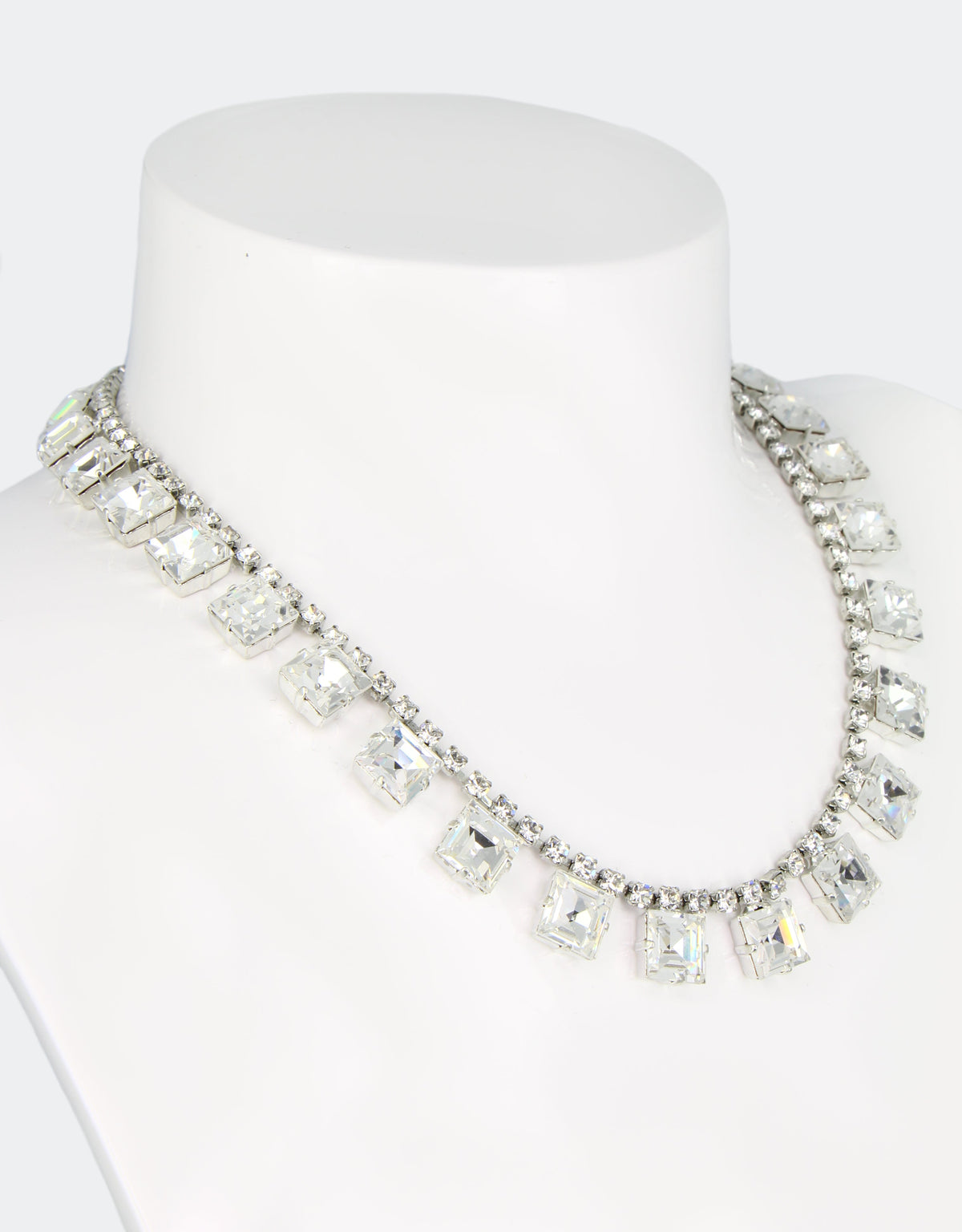 silver crystal necklace london designer jewellery 