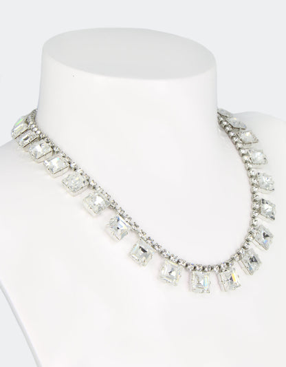 silver crystal necklace london designer jewellery 