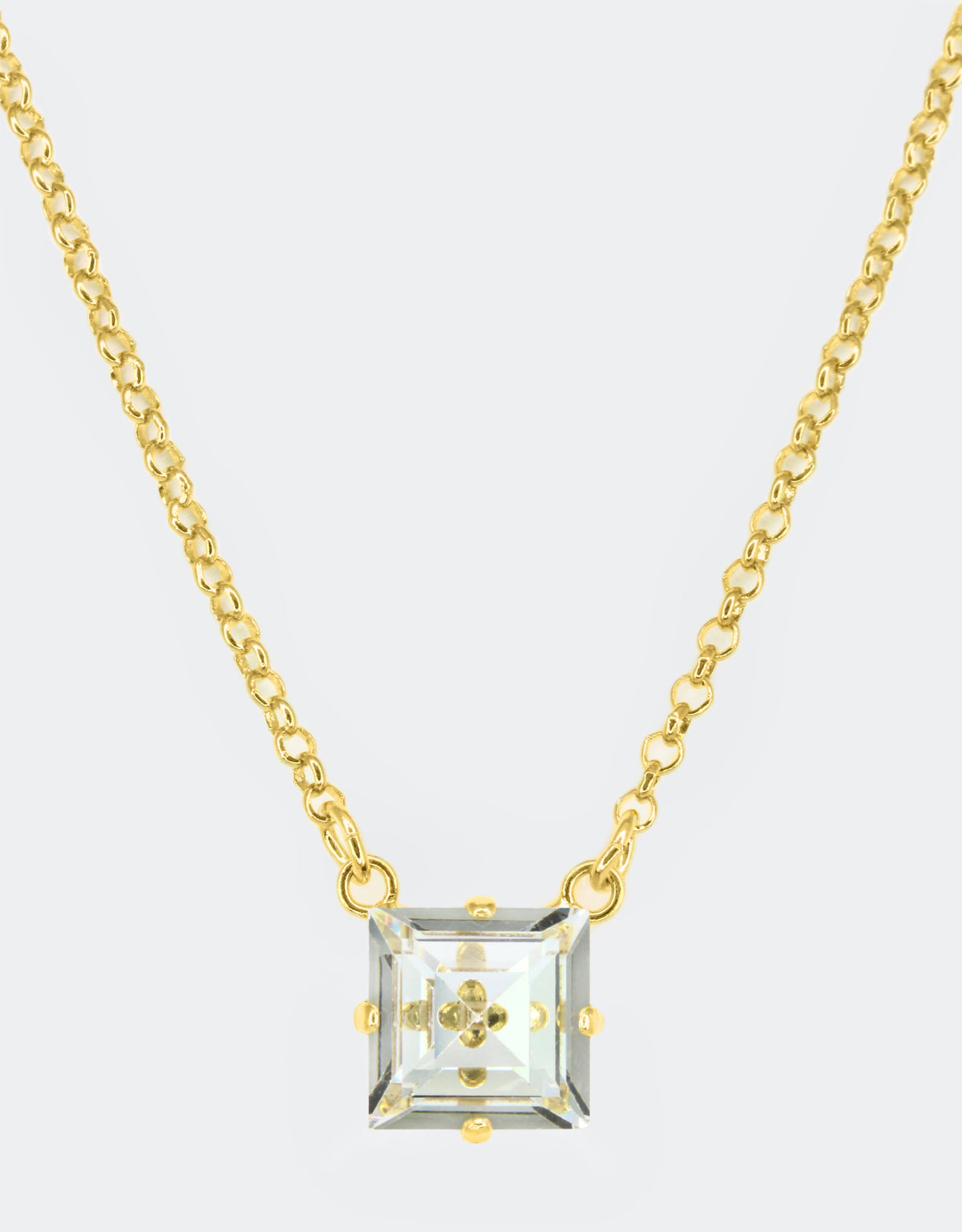 silver crystal pendant for women