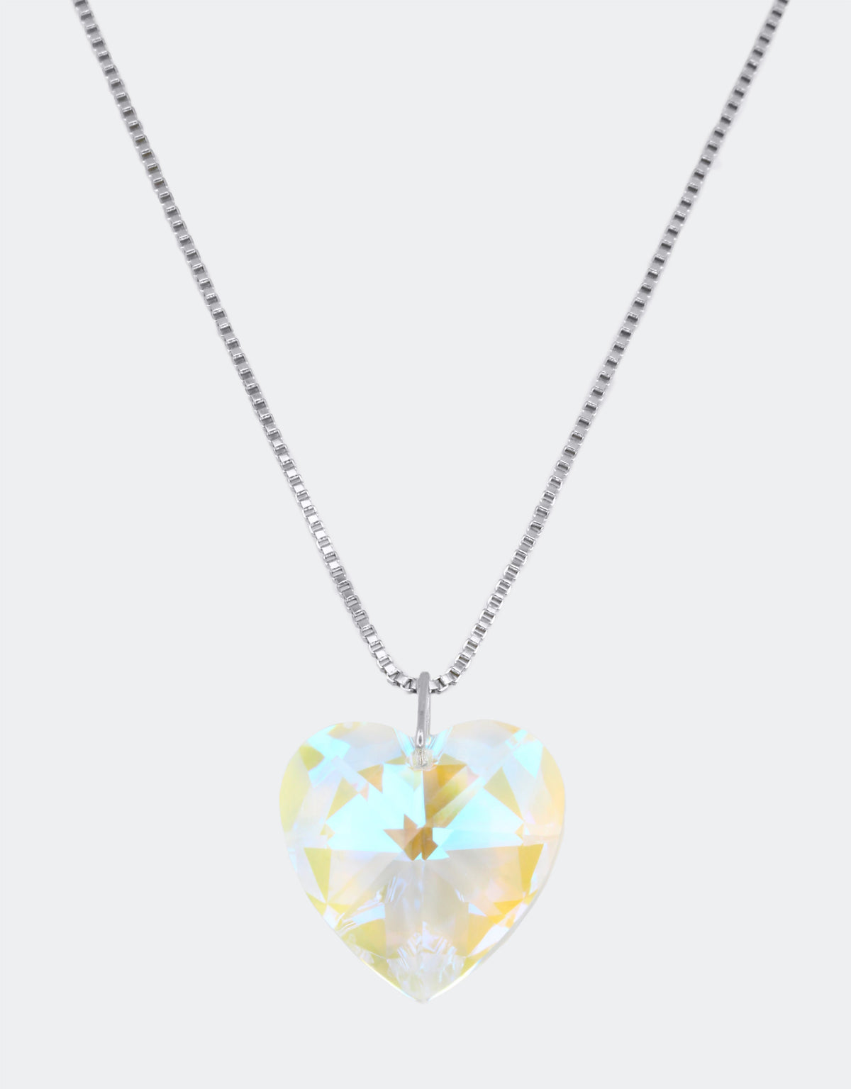 selene crystal silvia heart crystal necklace