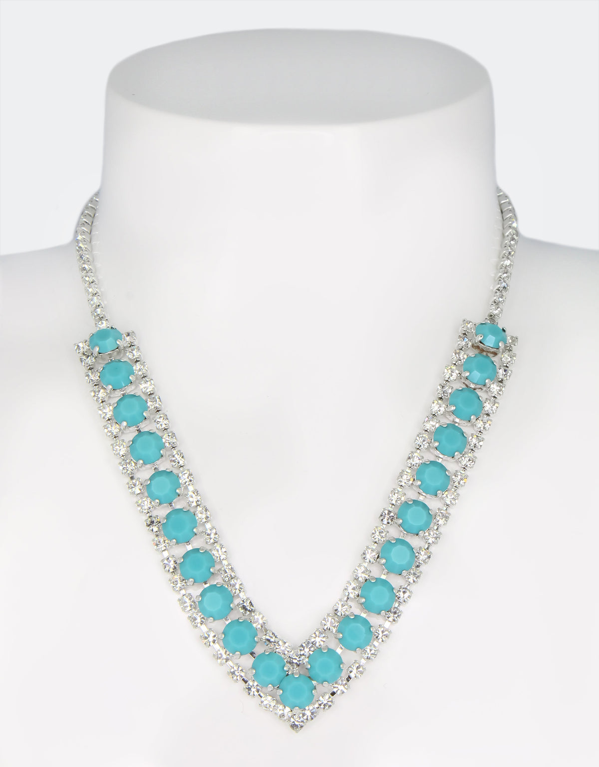turquoise blue polished necklace