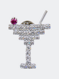 vesper crystal lapel pin in unisex style

