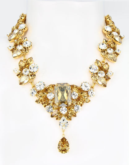 victoria crystal necklace, luxury evening jewellery