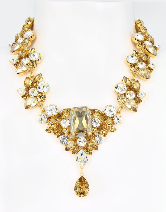 victoria crystal necklace, luxury evening jewellery