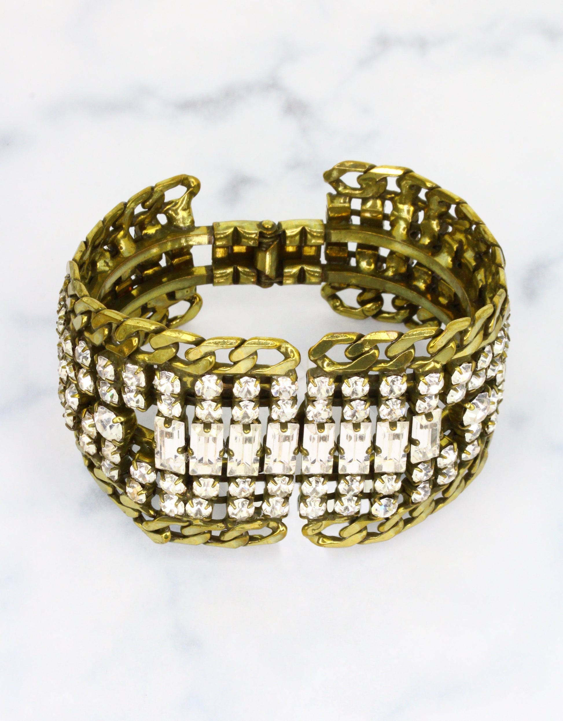 vintage bracelet with golden finish