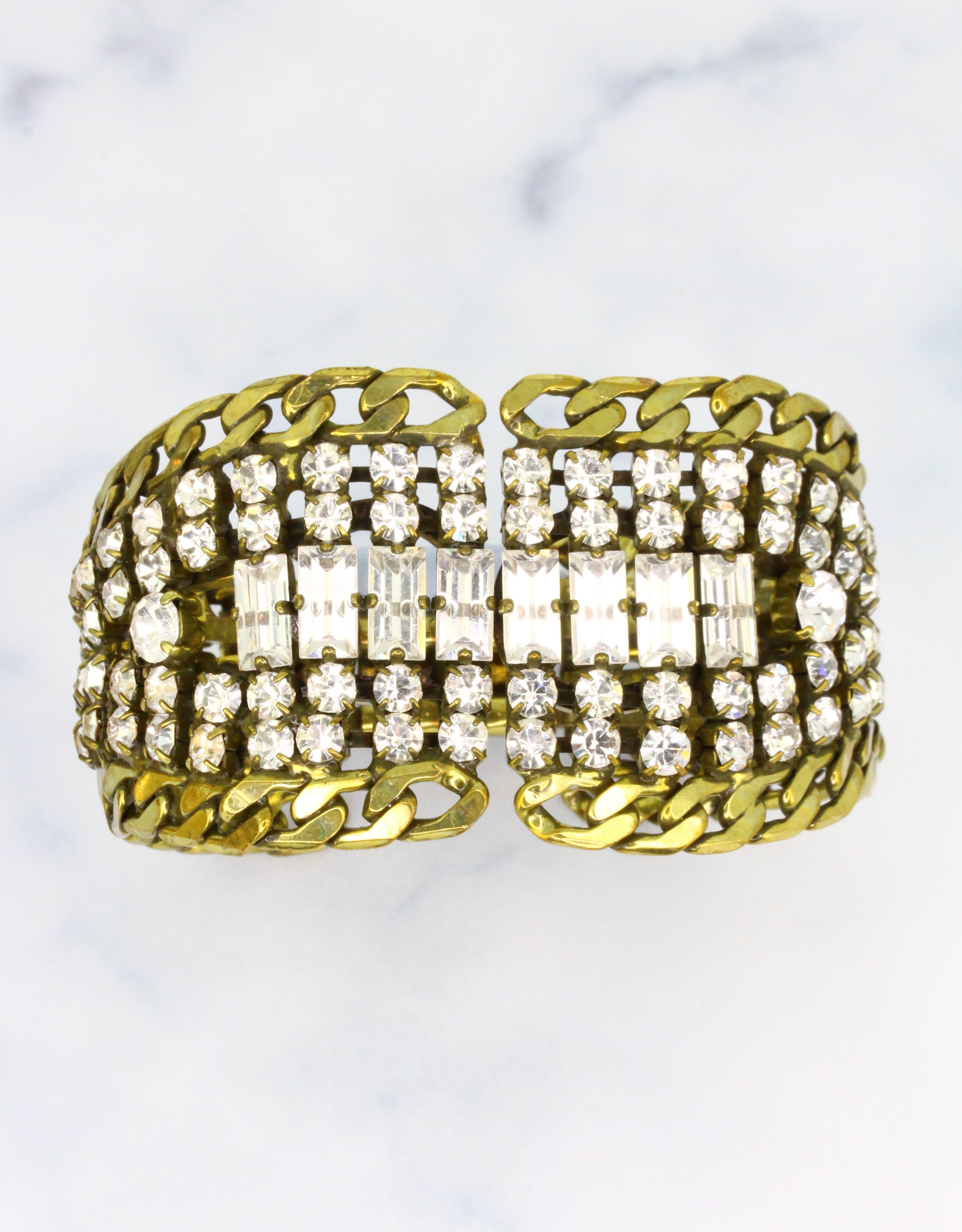 vintage crystal cuffs for women