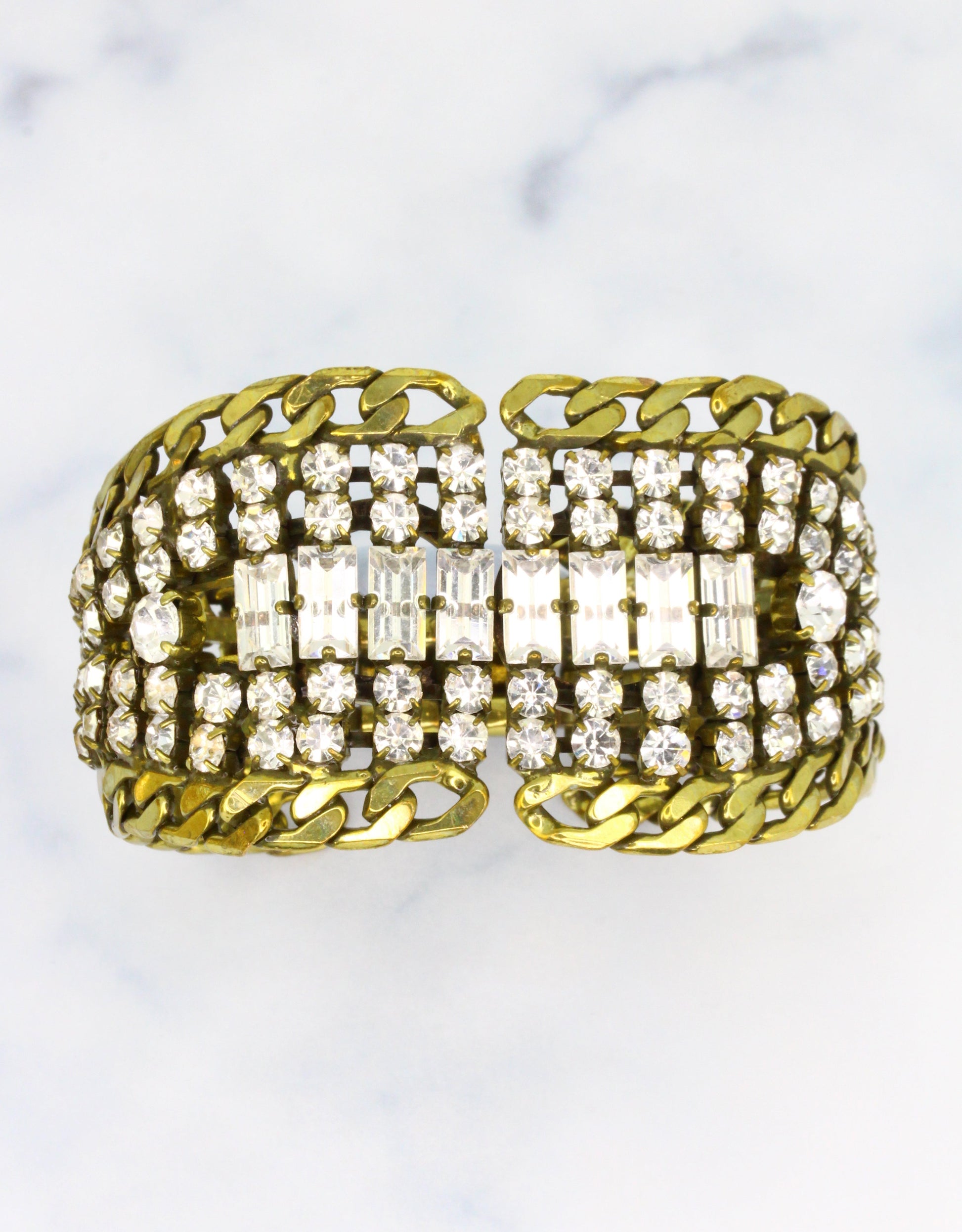 vintage crystal cuffs for women