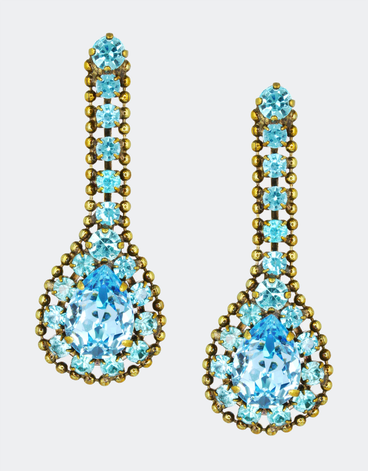 selene crystal dangle drop earrings