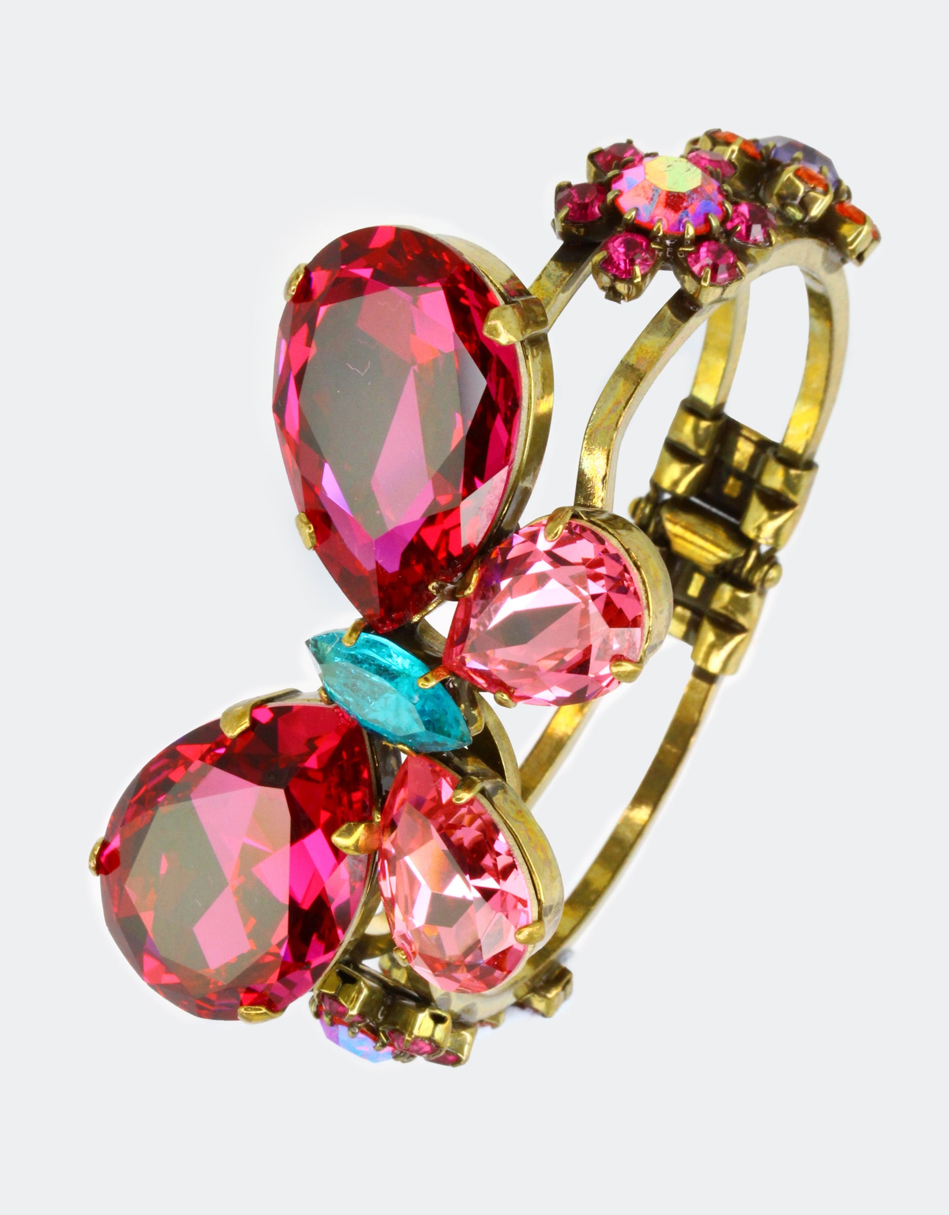 vintage design floral crystal bracelet by selene crystal 