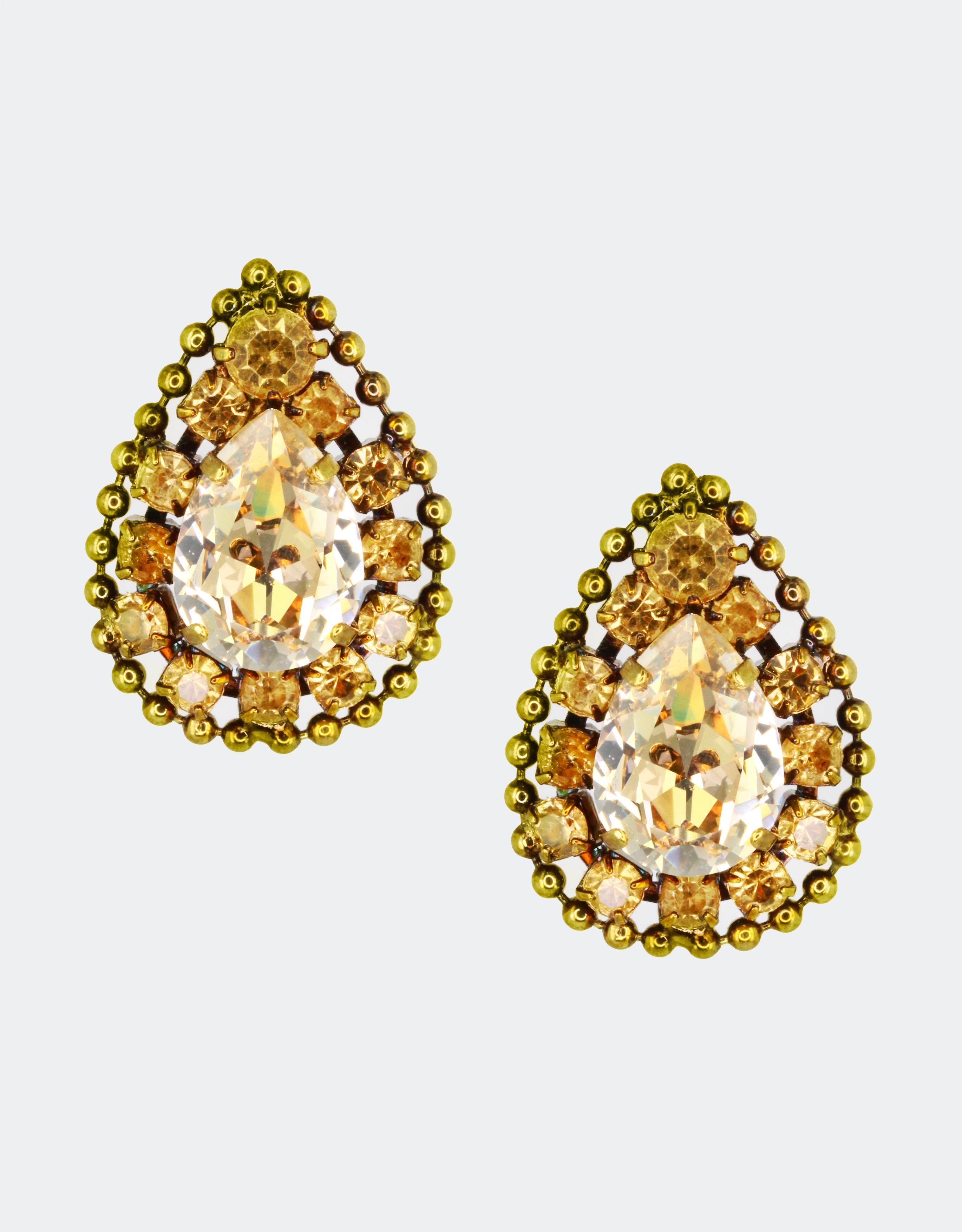vintage style julieta crystal earrings for women