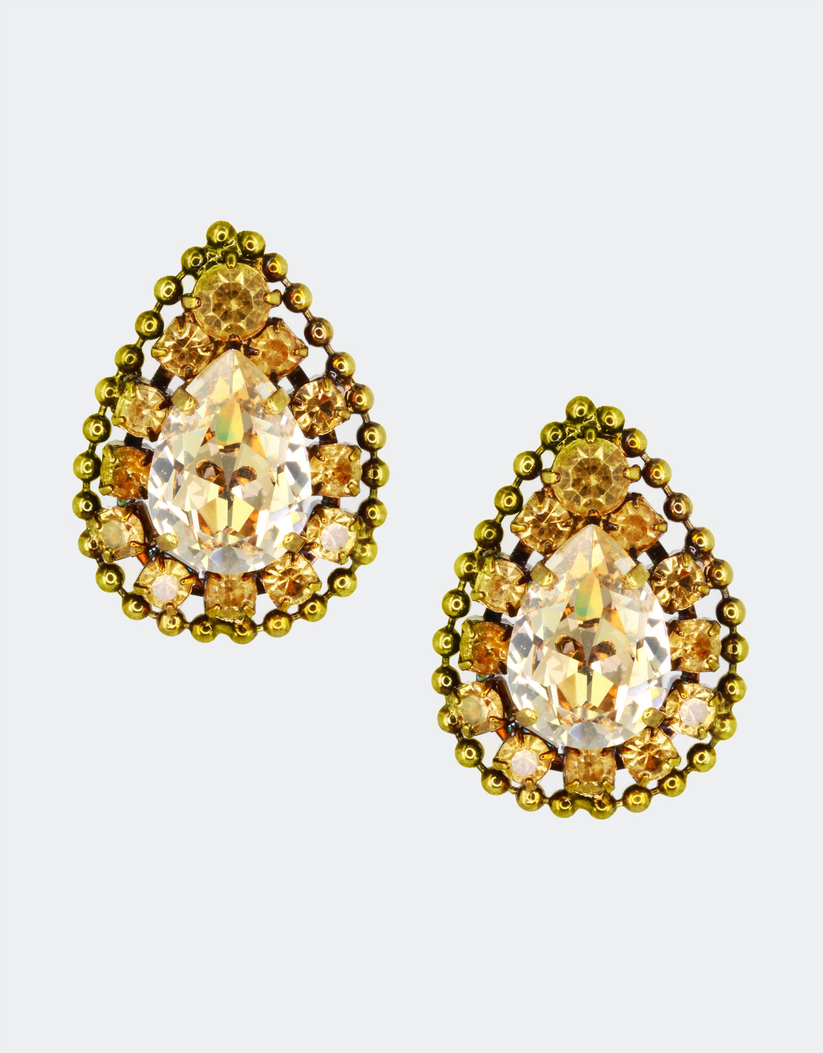 vintage style julieta crystal earrings for women