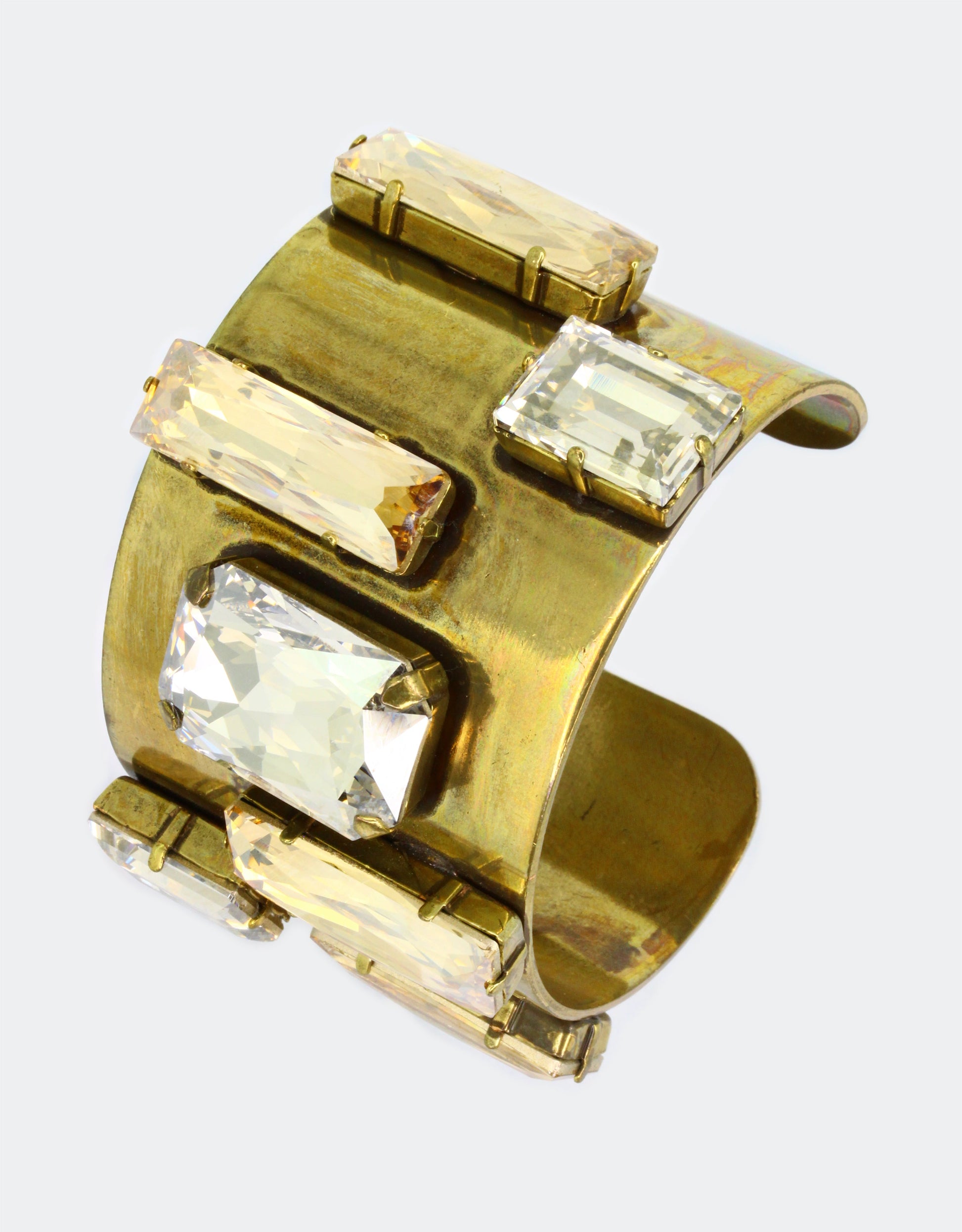 vintage lara cuff bracelet by selne crystal