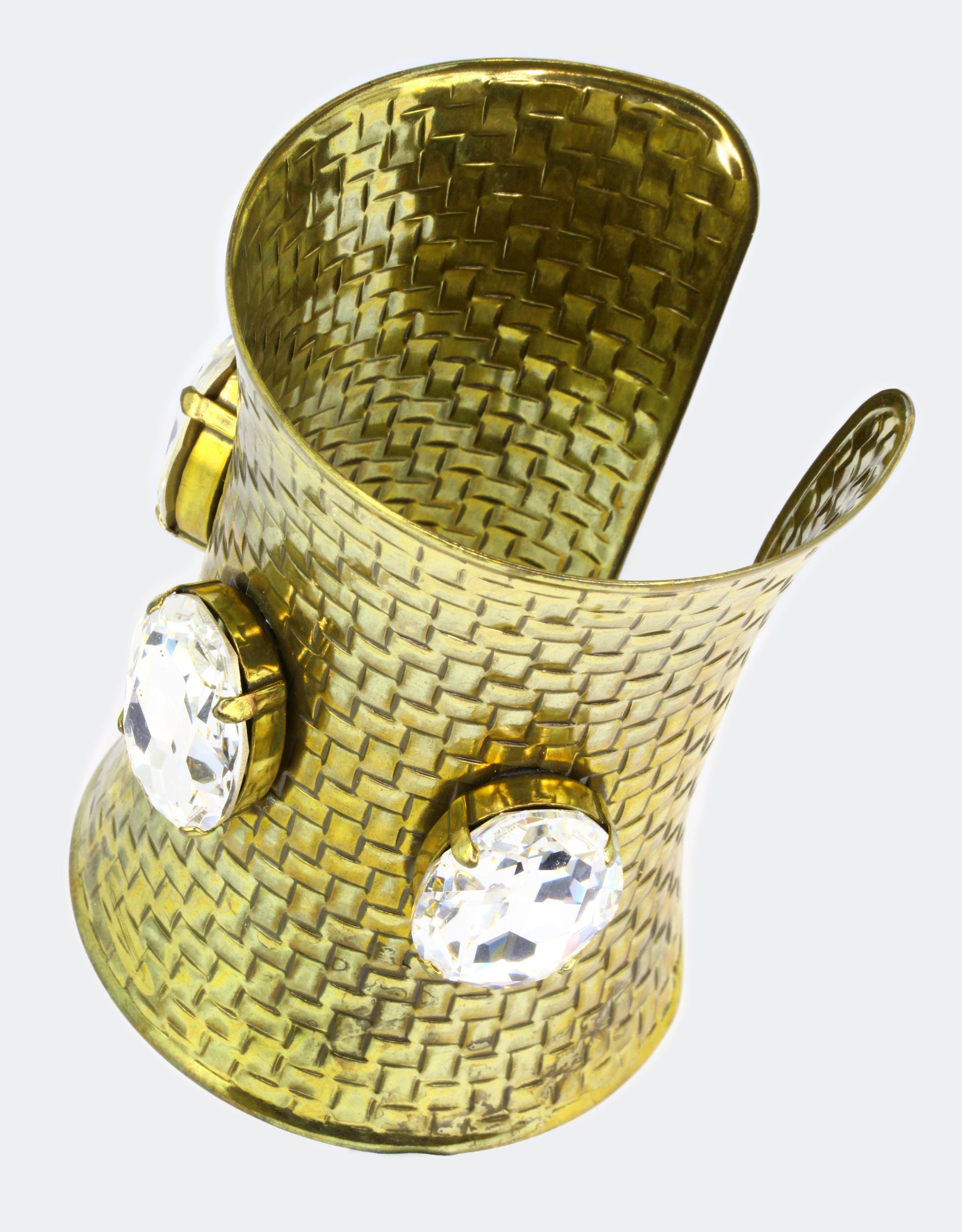vintage sandra gypsy crystal cuff bracelet for women
