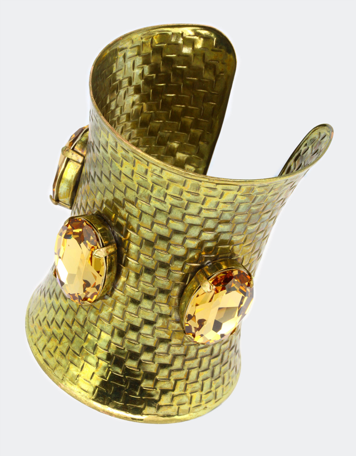 handcrafted vintage sandrine gypsy cuff by selene crystal