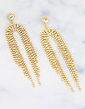 waterfall crystal earrings for women for gala parties