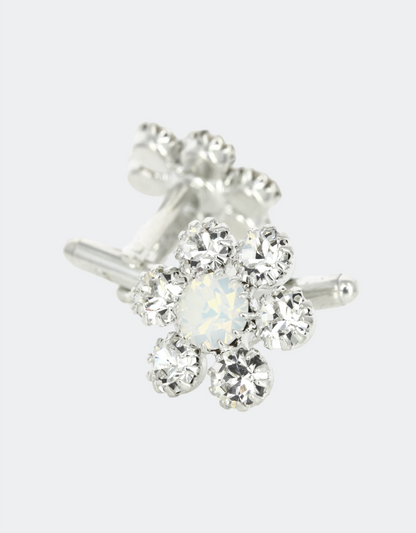 white crystal cufflinks for men a chic wedding jewellery for him