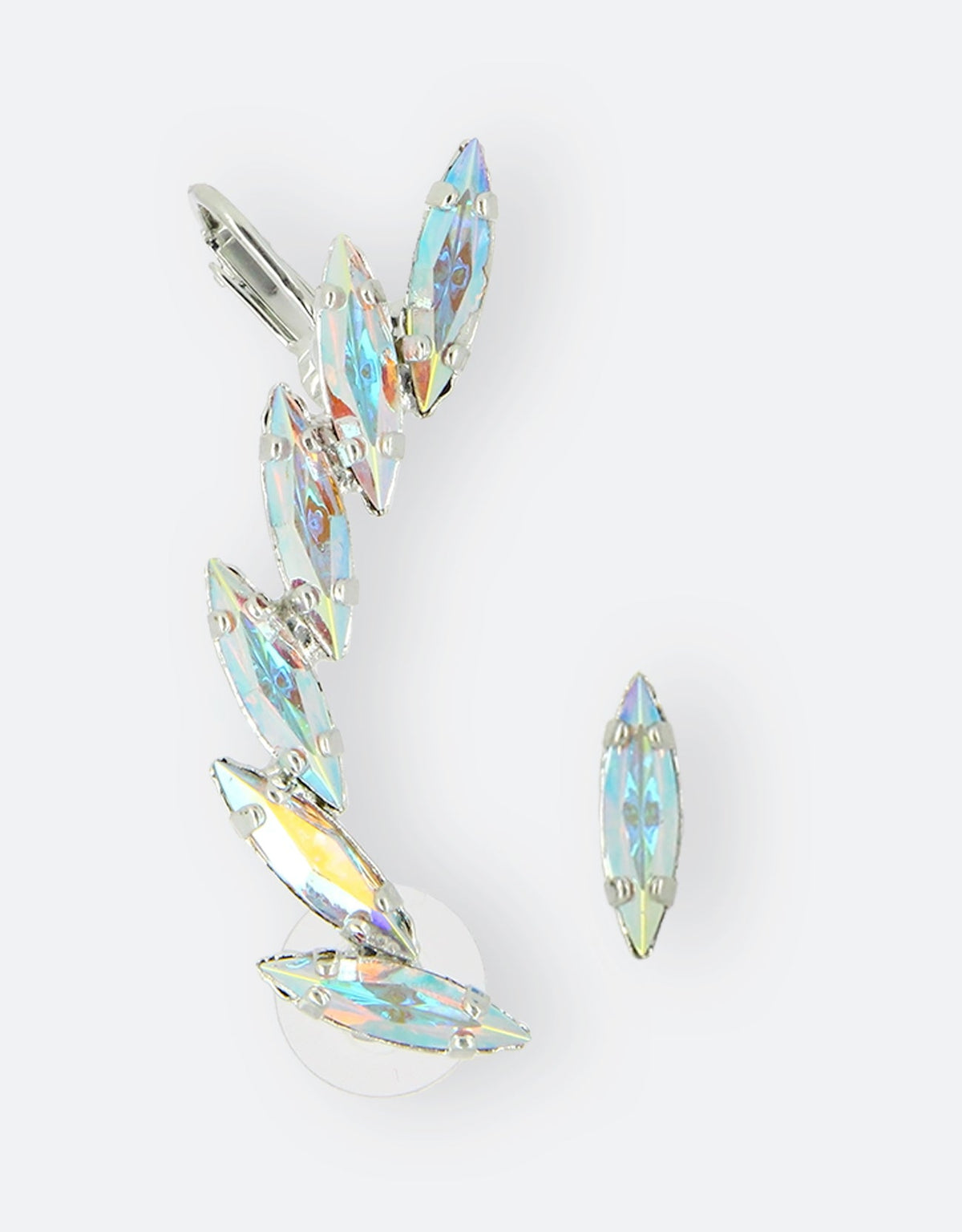 white crystal ear cuff for women choosing statement wedding jewellery