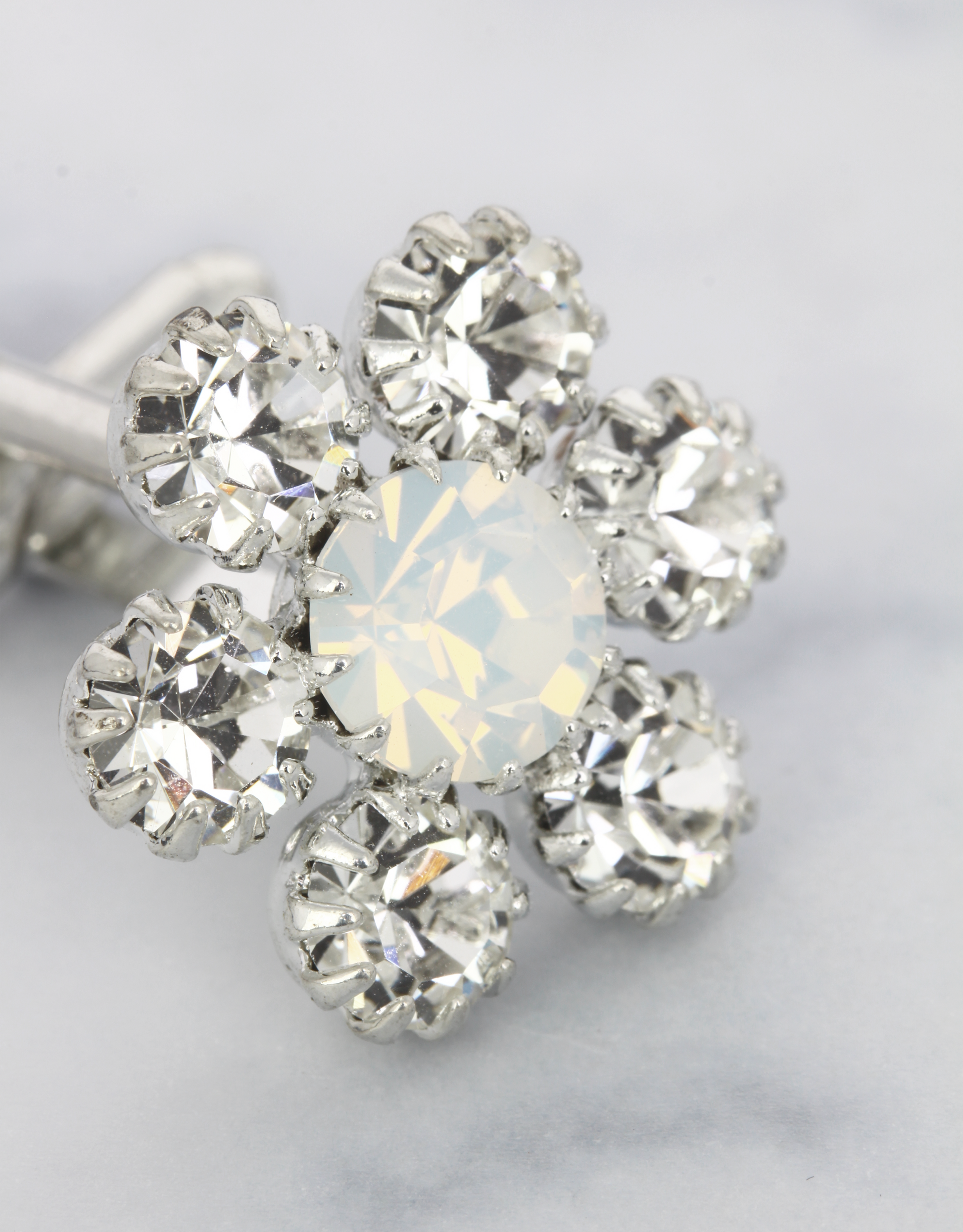 vintage style white flower cufflinks for special events