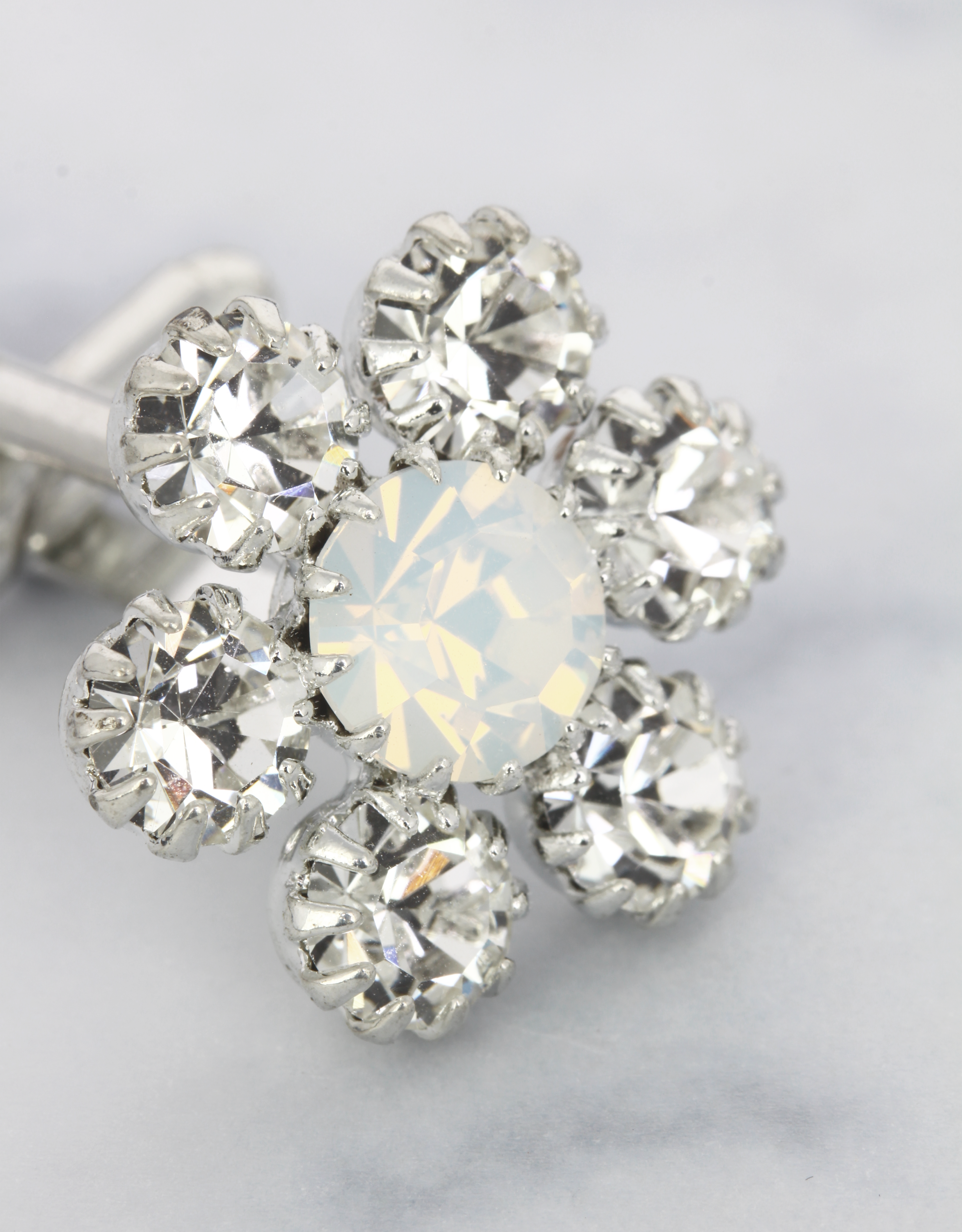 vintage style white flower cufflinks for special events