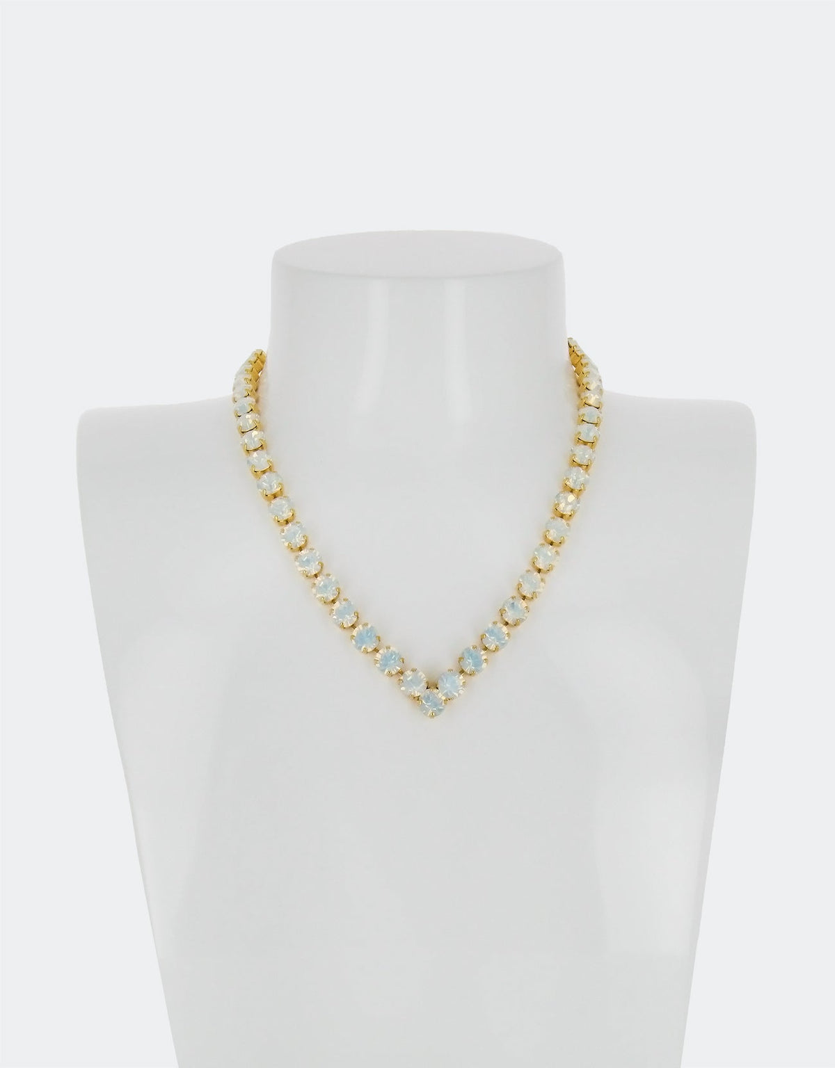white opal layered necklace 